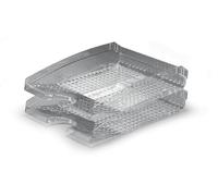 Durable 1701626400 - Vaschetta Portacorrispondenza Trend, Impilabile, per Documenti Formato A4 e C4, 250 x 70 x 337 mm, Trasparente