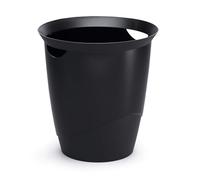 Durable 1701710060 Trend Cestino Gettacarte, Cilindrico, Ø 315 mm, Capacità 16 lt, Confezione da 1 Pezzo, Nero