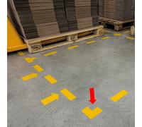 DURABLE - 1702-04 - Adesivo da terra - "forma a L" - 10 x 10 cm - Durable - conf. 10 pezzi - 83512 - Conf. da 1 Pz.