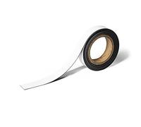 Durable 170802 Nastro Magnetico Scrivibile 30 mm, per Superfici Metalliche, Ritagliabile, 30 mm x 5 m, Bianco