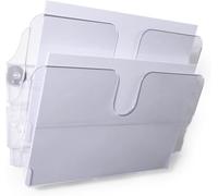 Durable 1709022400 - Dispenser per brochure a 2 scomparti