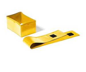 Durable 172404 Busta a Fascia per Piede Pallet, 145x75 mm, con Chiusura a Strappo, Confezioni da 50 Pezzi, Giallo