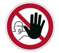 DURABLE - 1730-03 - Pittogramma adesivo - da terra - "Accesso vietato" - diametro 43 cm - Durable - 83506 - Conf. da 1 Pz.