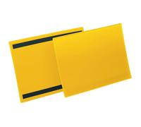 DURABLE - 1745-04 - Buste identificative magnetiche - A4 orizzontale - giallo - Durable - conf. 50 pezzi - 90110 - Conf. da 1 Pz. - 1745-04