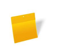 Durable 174604 Buste con Magneti al Neodimio A5 Orizzontale, Confezioni da 10 Pezzi, Giallo