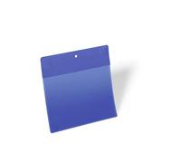 Durable 174607 - Buste con Magneti al Neodimio, per Superfici Metalliche, Formato A5 Orizzontale, Confezione da 10 Pezzi, Blu