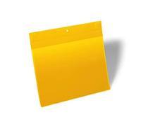 Durable 174804 Buste con Magneti al Neodimio A4 Orizzontale, Confezioni da 10 Pezzi, Giallo