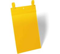 Durable 175004 Buste con Fascette d'Aggancio A4 Verticale, Confezioni da 50 Pezzi, Giallo