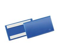 DURABLE - 1762-07 - Buste identificative - con bande adesive - 150 x 67 mm - blu - Durable - conf. 50 pezzi - 83500 - Conf. da 1 Pz. - 1762-07