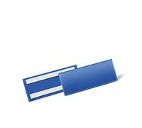 Durable 179407 - Tasche con Bande Adesive, 223 x 81.5 x 1.7 mm (L x H x P), Confezione da 50 Pezzi, Blu