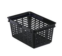 Durable 1801565060 Shopping Basket 19 Cestino Spesa da 19 Litri in PPL con Grande Maniglia in Nylon, Confezione da 1 Pezzo, Nero