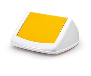 Durable 1801574013 Coperchio Durabin Flip Lid Square per 40 litri, giallo