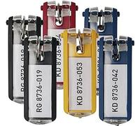 DURABLE - 1957-00 - Portachiavi Key Clip - colori assortiti - Durable - conf. 6 pezzi - 58023 - Conf. da 1 Pz. - 1957-00