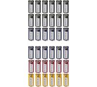 Durable 195704 Portachiavi (in plastica, 70 x 25 mm), 6 pezzi, giallo 36 Stück Farbig Sortiert