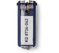 Durable 195707 - Key Clip, portachiavi, blu, confezione da 6 pezzi