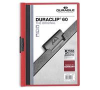 Durable Cartella Portadocumenti Durable Duraclip 60 Rosso Trasparente A4 25 Pezz