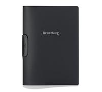 Durable 228957 - Duraswing Job, cartellina con clip ruotabile per candidatura di lavoro, capacità 30 fogli, f.to A4, antracite/grigio, confezione da 5 pezzi