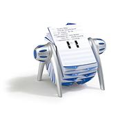 Durable 241623 - Telindex Flip Vegas, schedario rotativo da scrivania, 500 schede, indice alfabetico 25 tasti, 215x120x185 mm, argento metallizzato