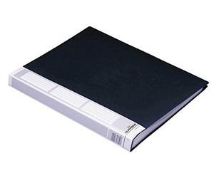 Durable 242501 - Duralook, portalistino per documenti f.to A4, etichetta personalizzabile, 50 buste termosaldate, dorso 30 mm, nero