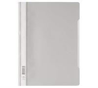Durable 252310 - Cartellina ad Aghi Clear View, per Documenti Formato A4 Perforati, Grigio, Confezione da 25 Pezzi, 25 Pezzi