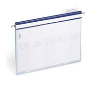 Durable 255606 Cartellina ad Aghi per progetti, Foglio Indice e Etichette, Tasca Interna, Asta di Sospensione, Azzurro, 1 Pezzo