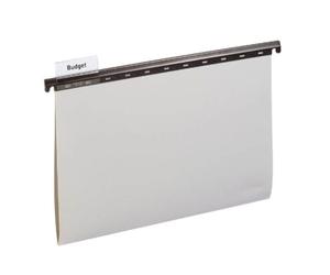 Durable 256310 - Cartella sospesa, f.to A4, asta di sospensione in plastica e cavalierino da 60 mm, grigio, confezione da 25 pezzi