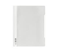 Durable 257002 - Cartellina ad aghi Clear View, f.to A4+, fronte trasparente e retro colorato, etichetta longitudinale, bianco, conf. da 50 pezzi