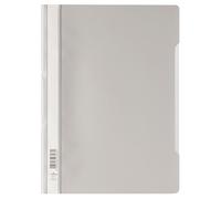 Durable 257310 Cartellina ad Aghi Clear View, per Documenti Perforati A4, Fronte Trasparente Retro Colorato, 1 Pezzo, Grigio