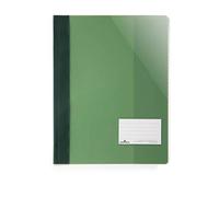 Durable 269005 Clear View Cartellina per Documenti Perforati f.to A4, Pressino Ferma Fogli ad Aghi, Verde, Confezione da 25 Pezzi