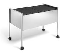 Durable 308223 Economy, Carrello per 100 Cartelle Sospese, 760 x 592 x 425 mm, Argento Metallizzato