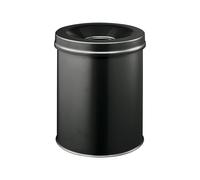 Durable 3305-01 15 L Rotondo Acciaio Nero Alluminio 26 cm Cestino Safe 15