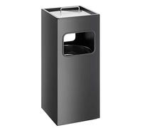 DURABLE 333101 - Contenitore per rifiuti con posacenere, 17 l, ad angolo, nero