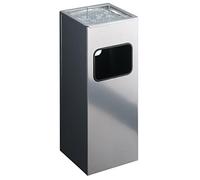 Durable 333123 - Posacenere a Colonna Quadrato, con Sabbia e Cestino, Acciaio Ve