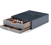 Durable 338358 - Coffee point box S, stazione porta-capsule e accessori, 2 cassetti, capacità 70 capsule, 280x95x356 mm (LxHxP), carbone