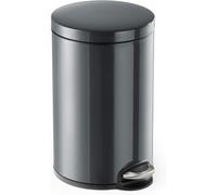 DURABLE - Cestino gettacarte con pedale acciaio inox 12 litri carbone - 341158