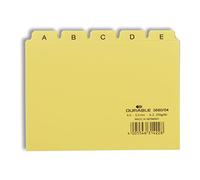 Durable A6 Index Card Set Includes Printed A-Z Tabs Yellow Made of Strong