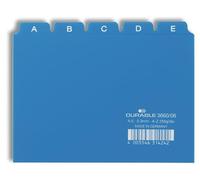 Durable A6 Index Card Set Includes Printed A-Z Tabs Blue Made of Strong PV