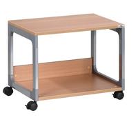 Mobile/carrello Multifunzione System 48 - 60x43,2x47,7 cm - 2 ripiani - con ruote - argento/faggio - Durable