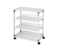 Durable 371110 - Mobile Multifunzione, Acciaio AntiGraffio, con 2 mensole Regolabili, 750x879x432 mm (LxHxP), Grigio