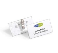 Durable 40 x 75 mm Combination Clip Badge (Pack of 25) Combination terminal
