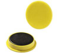 Durable 470204 - Magneti in plastica colorata, 21 mm (diametro), forza magnetica 210 p, giallo, confezione da 6 pezzi