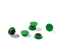 Durable 470205 - Magneti in plastica colorata, 21 mm (diametro), forza magnetica 210 p, verde, confezione da 6 pezzi