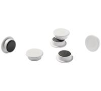 Durable 475202 - Magneti in plastica colorata, 21 mm (diametro), forza magnetica 210 p, bianco, confezione da 20 pezzi