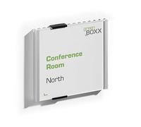 Targhe DURABLE INFO SIGN alluminio/acrilico trasparente/argento - R01339 metallizzato 149x148,5 mm - 480223