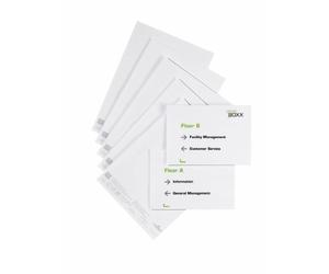 Durable 485502 - Etichetta ad Inserimento per Etichette Porta Info Sign and Click Sign, 210 x 148.5 mm, Sacchetto da 10 Pezzi, Bianco