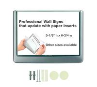 Durable 486137 Click Sign, Targa Fuori Porta in ABS, Sportellino Apribile con Tasto, Installazione con Viti o Biadesivo, 149x105,5 mm, Grafite