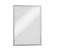 Durable 486823 Duraframe Magnetic, Cornice Espositiva a Fissaggio Magnetico, Formato A3, Confezione da 5 Pezzi, Argento