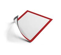 Durable 486903 Duraframe Magnetic, Cornice Espositiva a Fissaggio Magnetico, Formato A4, Confezione da 5 Pezzi, Rosso