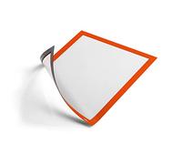 Durable 486909 Duraframe Magnetic, Cornice Espositiva a Fissaggio Magnetico, Formato A4, Confezione da 5 Pezzi, Arancione