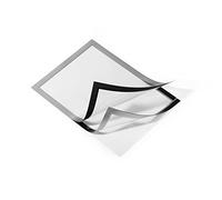 Durable 487223 Duraframe A4, Cornice Espositiva Adesiva, per Superfici Lisce e Solide, Formato A4, Confezione da 2 Pezzi, Argento Metallizzato